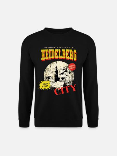 Heidelberg Deutschland Stadt Skyline Vintage Retro - Unisex Pullover - Schwarz