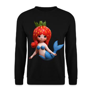 Sirène aux fraises - Sweat-shirt Unisexe - noir - Devant - Alina (178cm) & Michal (187cm)