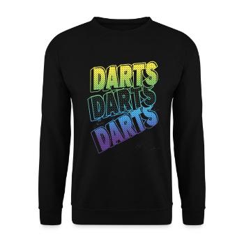 Darts Dartboard Dartboard Darts Players - Unisex Sweatshirt - black - Front - Alina (178cm) & Michal (187cm)