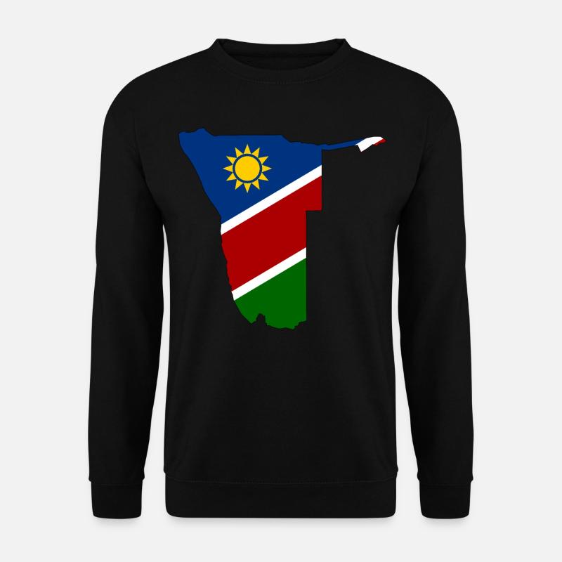 Namibia flag map - Unisex Sweatshirt - black