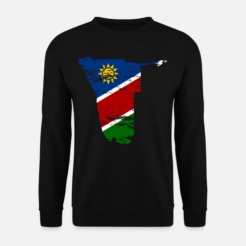 Namibia map used - Unisex Sweatshirt - black