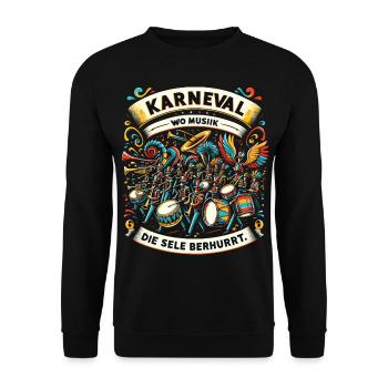 Parade musicale de carnaval - Sweat-shirt Unisexe - noir - Devant - Alina (178cm) & Michal (187cm)
