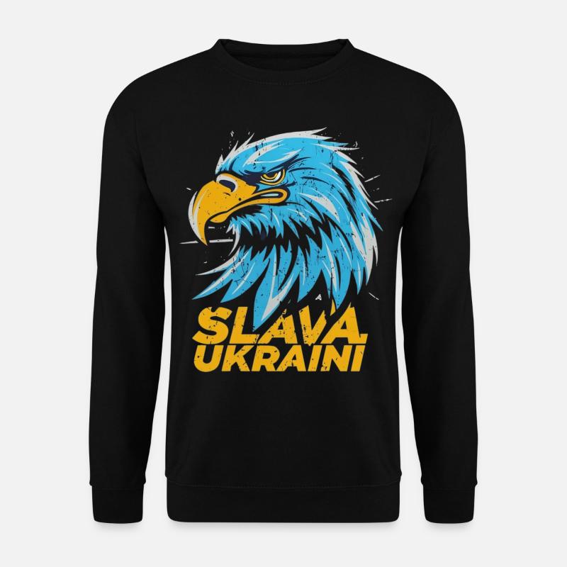 Patriotic Eagle Slava Ukraini - Unisex Sweatshirt - black