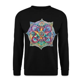 Symbol in bright colours - Unisex Sweatshirt - black - Front - Alina (178cm) & Michal (187cm)