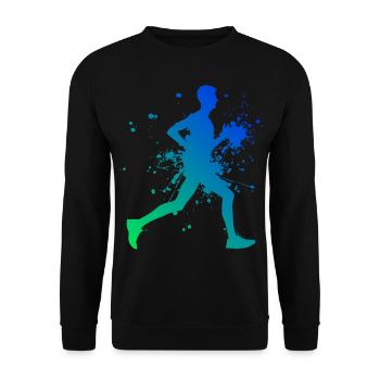 Jogging Cross Country Course à pied Laufen Joggen - Sweat-shirt Unisexe - noir - Devant - Alina (178cm) & Michal (187cm)
