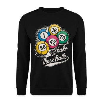 Shake those balls - Unisex Sweatshirt - black - Front - Alina (178cm) & Michal (187cm)
