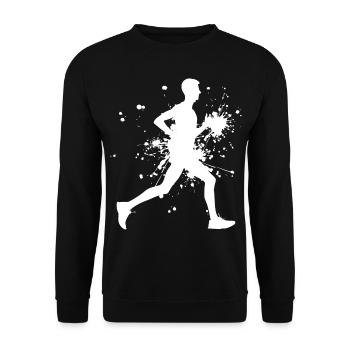 Course à pied de fond, course de jogging de fitness - Sweat-shirt Unisexe - noir - Devant - Alina (178cm) & Michal (187cm)