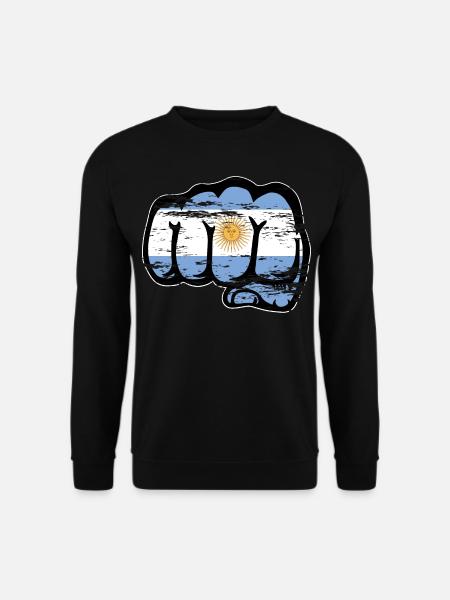 Argentina flag fist used - Unisex Sweatshirt - black