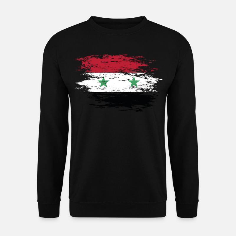 Syrien Flagge used - Unisex Pullover - Schwarz