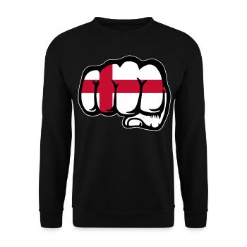 England Flagge Faust - Unisex Pullover - Schwarz - Vorne - Alina (178cm) & Michal (187cm)