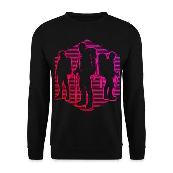 Escalade de bloc Grimpeuse Escalade Femmes - Sweat-shirt Unisexe - noir - Devant - Alina (178cm) & Michal (187cm)