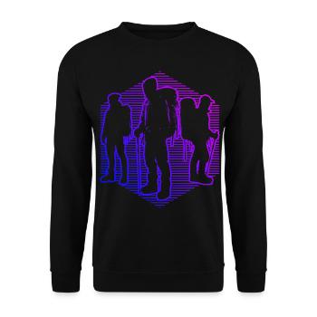 Escalade Femmes Hommes Escalade Grimpeur de bloc - Sweat-shirt Unisexe - noir - Devant - Alina (178cm) & Michal (187cm)
