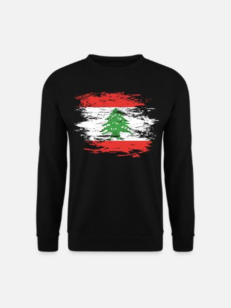 Drapeau du Liban utilisé - Sweat-shirt Unisexe - noir
