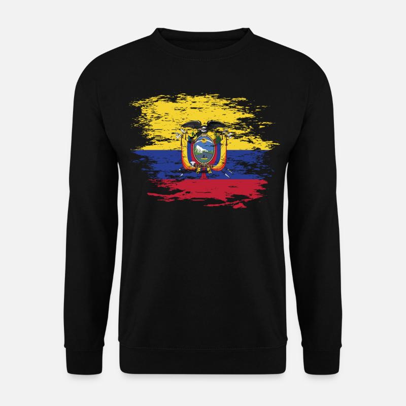 Drapeau de l'Équateur utilisé - Sweat-shirt Unisexe - noir