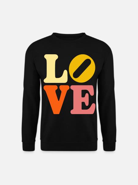Peace Sign Love 60s 70s Costume Groovy Hippie - Unisex Sweatshirt - black