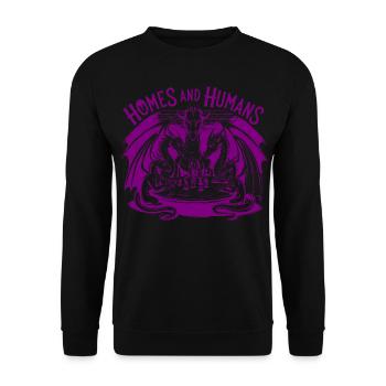 HOMES AND HUMANS - Unisex Sweatshirt - black - Front - Alina (178cm) & Michal (187cm)