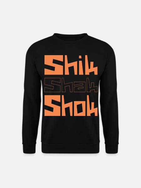 Kwadratowe litery Shik Shak Shok w stylu graffiti - Unisex sweater - sort