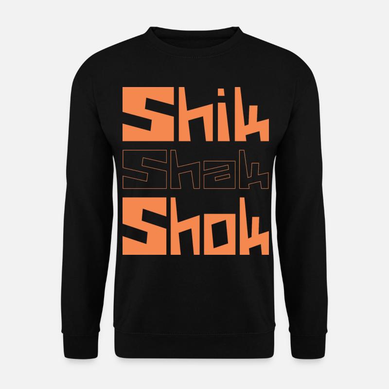 Shik Shak Shok square letters in graffiti style - Unisex Sweatshirt - black