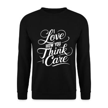 Sarcastic Slogan Design – Ironic Humor - Unisex Sweatshirt - black - Front - Alina (178cm) & Michal (187cm)
