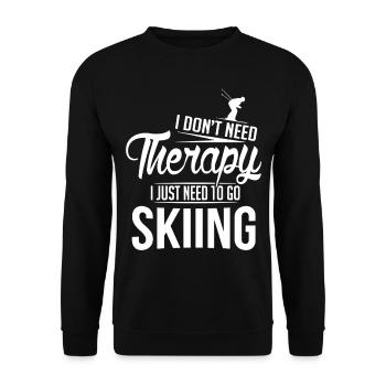 I Just Need To Go Skiing - Unisex Sweatshirt - black - Front - Alina (178cm) & Michal (187cm)