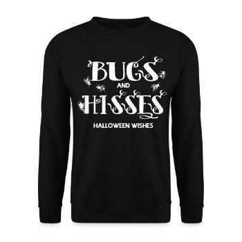 Bugs and Hisses Halloween Wishes - Unisex Sweatshirt - black - Front - Alina (178cm) & Michal (187cm)
