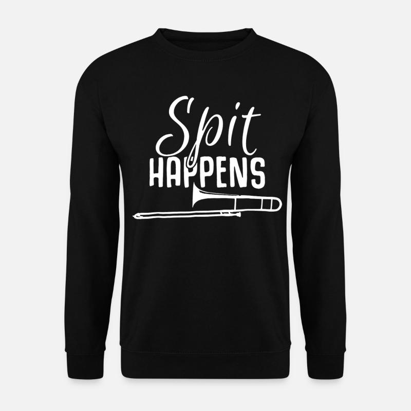 Spit Happens Trombone - Unisex Sweatshirt - black