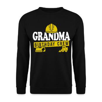 Grandma Birthday Crew - Unisex Sweatshirt - black - Front - Alina (178cm) & Michal (187cm)