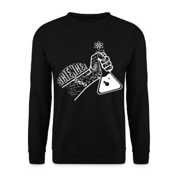 Be Strong Science - Unisex Sweatshirt - black - Front - Alina (178cm) & Michal (187cm)
