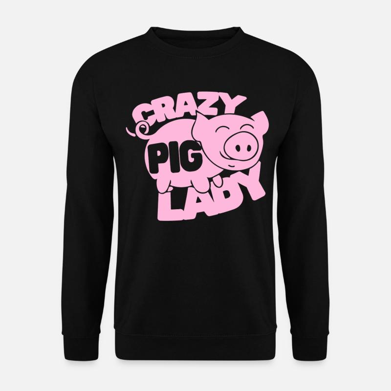 Crazy Pig Lady - Unisex Sweatshirt - black