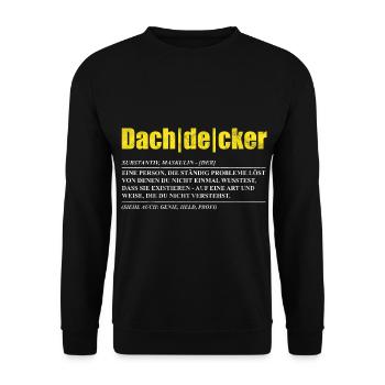 Dachdecker - Unisex Pullover - Schwarz - Vorne - Alina (178cm) & Michal (187cm)