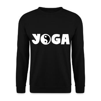 YOGA YIN YANG - Unisex Pullover - Schwarz - Vorne - Alina (178cm) & Michal (187cm)