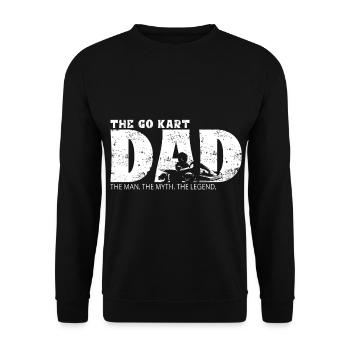 Go Kart Driving Papa Saying Funny - Unisex Sweatshirt - black - Front - Alina (178cm) & Michal (187cm)