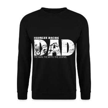 Trotting Racing Trotting Dad - Unisex Sweatshirt - black - Front - Alina (178cm) & Michal (187cm)