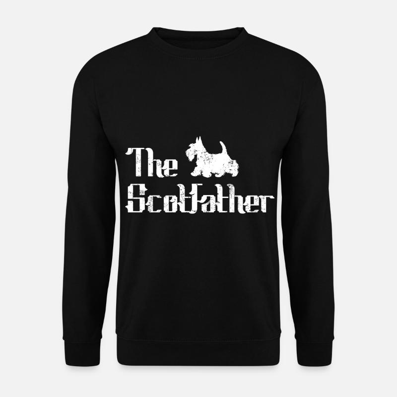 Schottischer Scottish Terrier Hund Papa Scotfather - Unisex Pullover - Schwarz