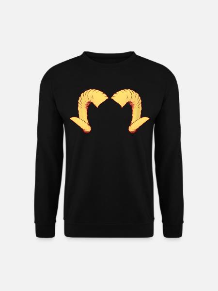 widder horn sternzeichen - Unisex Pullover - Schwarz