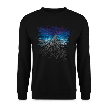 Mountain - abstract - Unisex Sweatshirt - black - Front - Alina (178cm) & Michal (187cm)
