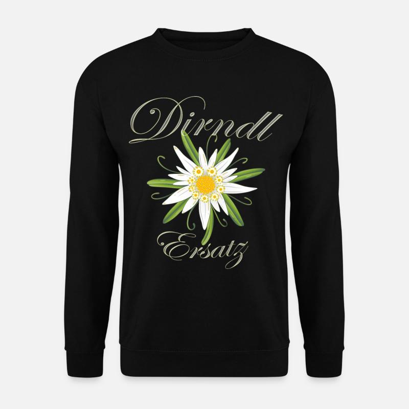 Edelweiß Wiesen Trachten - Unisex Pullover - Schwarz