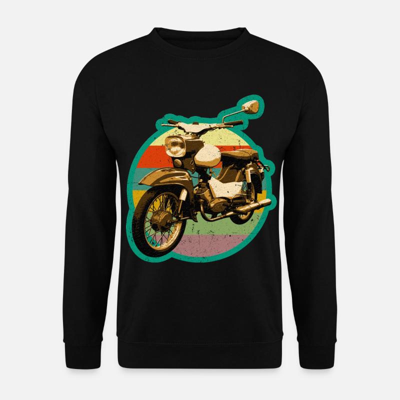 Simmi Star SR4-2 DDR Moped im Retro used look - Unisex Pullover - Schwarz
