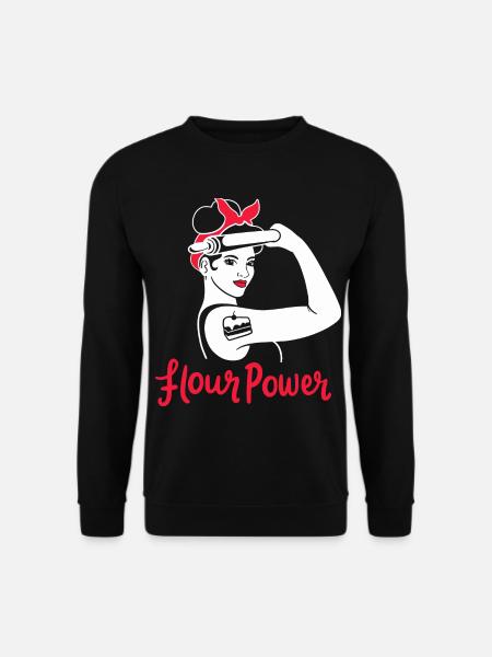 Backen frauen power feminismus feministin bäckerin - Unisex Pullover - Schwarz