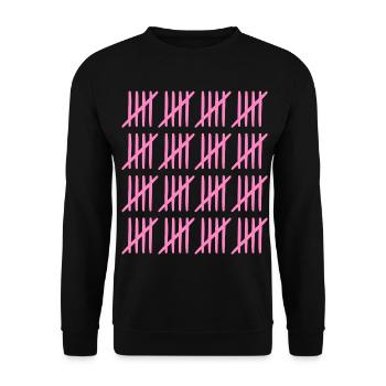 80 anniversaire Liste-barres - 80 ans - Sweat-shirt Unisexe - noir - Devant - Alina (178cm) & Michal (187cm)