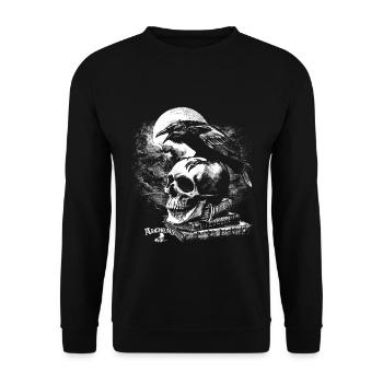 Alchemy England Poe's Raven Corbeau - Sweat-shirt Unisexe - noir - Devant - Alina (178cm) & Michal (187cm)