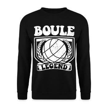 Joueur de pétanque Boule Boule pour Bouler Pétanque Boule - Sweat-shirt Unisexe - noir - Devant - Alina (178cm) & Michal (187cm)