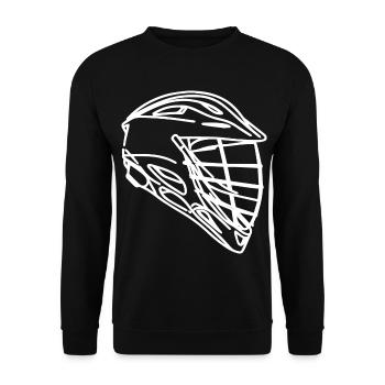Lacrossehelm Skizze - Unisex Pullover - Schwarz - Vorne - Alina (178cm) & Michal (187cm)