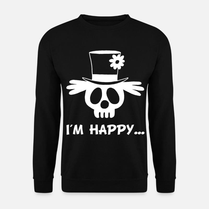 Crâne de clown (blanc) - Sweat-shirt Unisexe - noir
