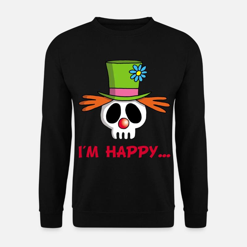Clown Totenschädel - Unisex Pullover - Schwarz