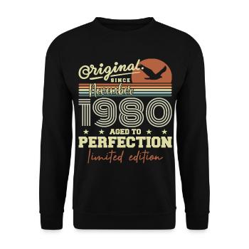 November 1980 Anniversary 1980 November 1980 - Unisex Sweatshirt - black - Front - Alina (178cm) & Michal (187cm)