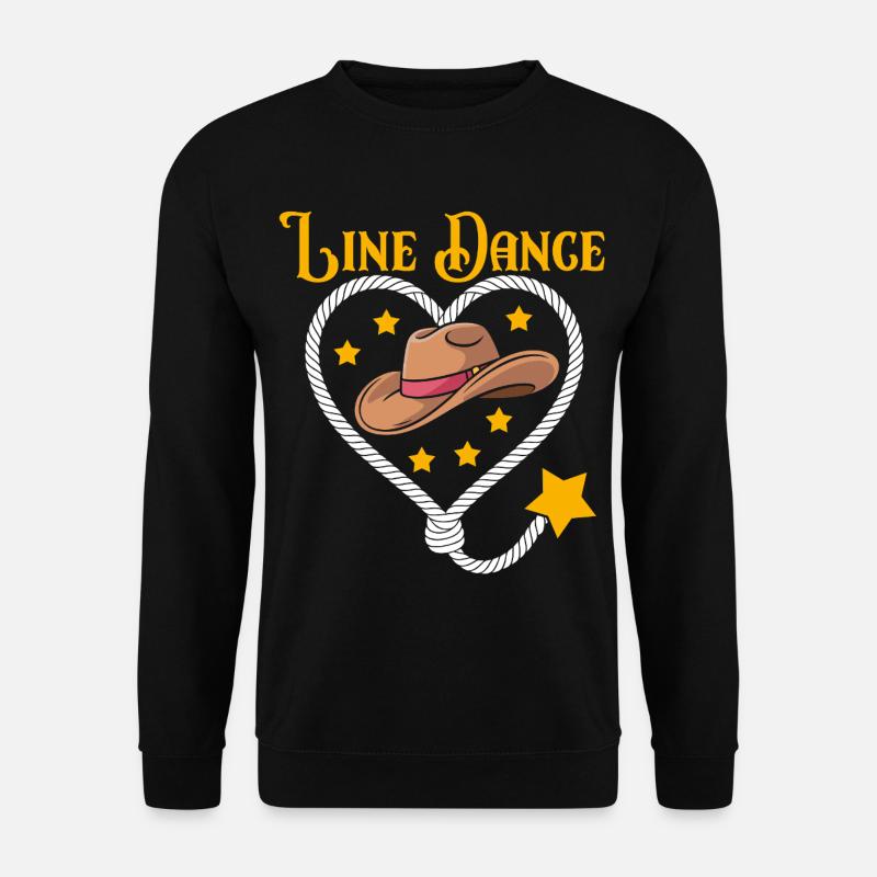 Line Dance Heart Hat - Unisex Sweatshirt - black