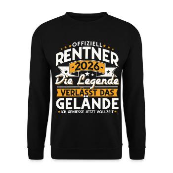 Retraités 2026 - La légende quitte le site - Sweat-shirt Unisexe - noir - Devant - Alina (178cm) & Michal (187cm)