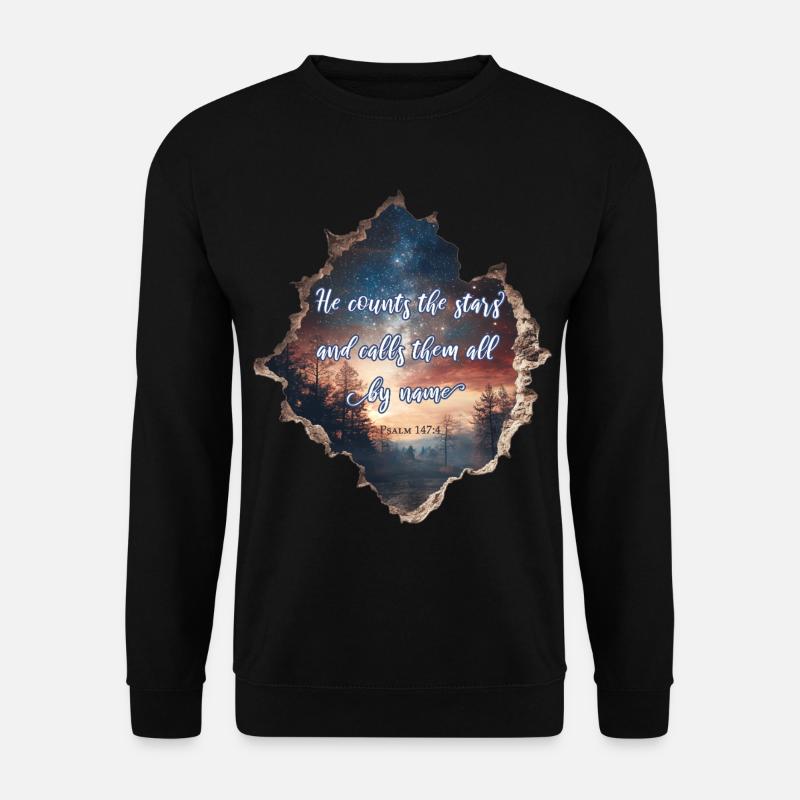 Bibelvers Christlich Religiös - Unisex Pullover - Schwarz