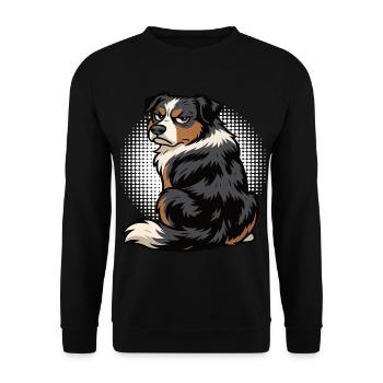 Australian Shepherd Aussie Aussie Owners Aussies - Unisex Sweatshirt - black - Front - Alina (178cm) & Michal (187cm)
